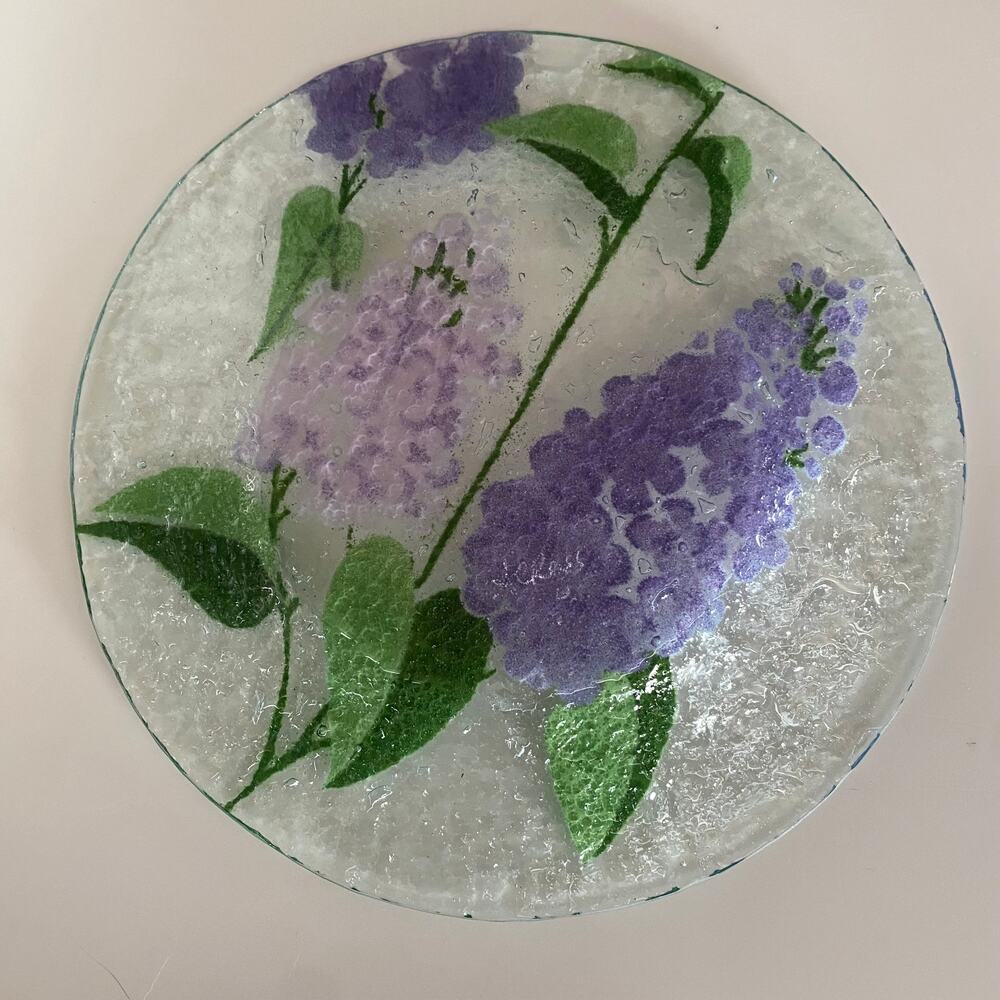 Sydenstricker Fused Glass Signed Art Plate 8-1/2” Diameter FLAWLESS‎ - Picture 2 of 4